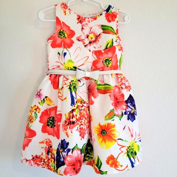 Dorissa Other - Dorissa Girls Floral Belted Dress - 2T